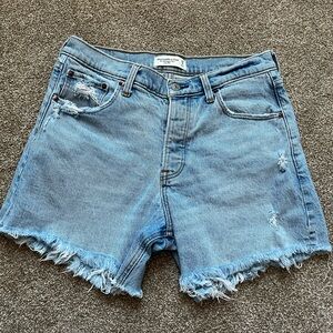 Abercrombie & Fitch The 90s Baggy Shorts Low Rise Cut off Denim short 29 8